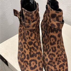 Leopard Print Ankle Boots